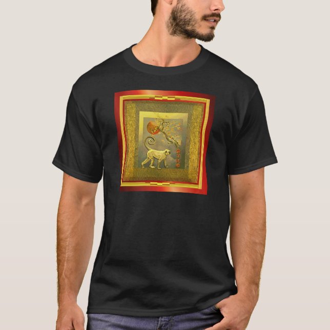 Kinesiskt år av apa w_Red Moon.jpg Tee Shirt (Framsida)