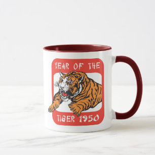 Kinesiskt år av den tigergåvan 1950 mugg