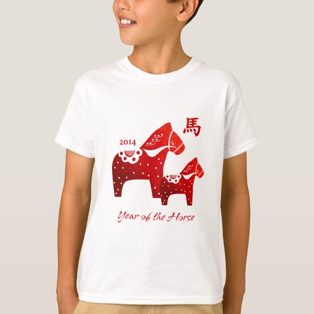 Kinesiskt år av hästT-tröja Tee Shirt (Framsida)