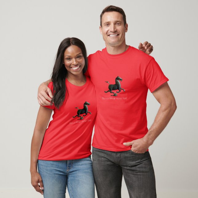 Kinesiskt år av The Horse Red T-shirt (Unisex)