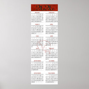 Kinesiskt år för råttan 2020 Kalender Poster
