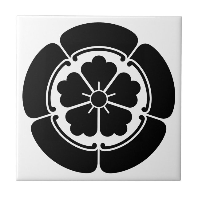 Kinesiskt blomma i goka kakelplatta (Framsidan)