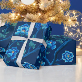 Kinesiskt blomstermönster presentpapper