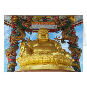 Kinesiskt Buddha-kort Hälsningskort