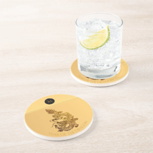 Kinesiskt drakår 2024 Elegant Monogram RSC Underlägg