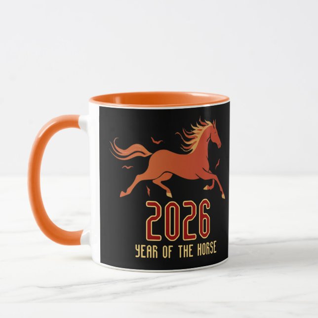 Kinesiskt elddragon nyår 2026 mugg (Vänster)