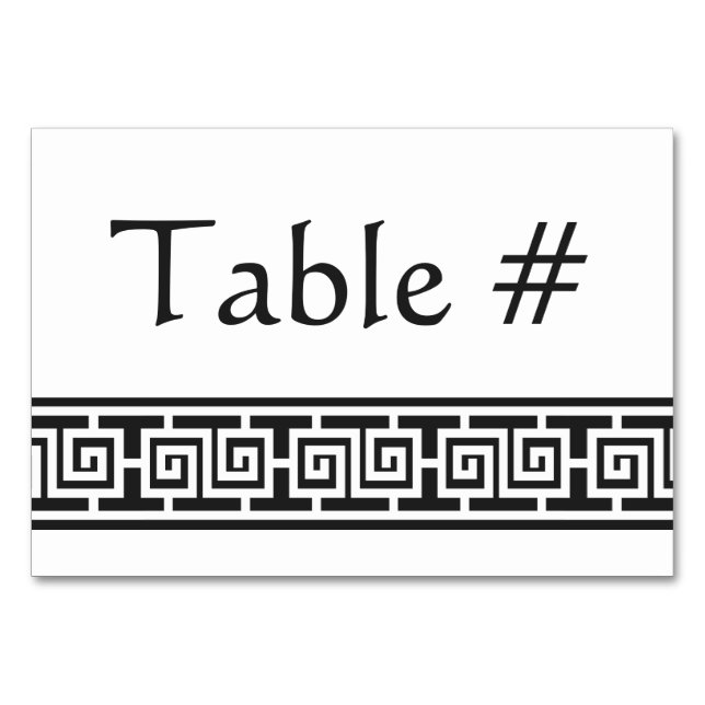 Kinesiskt elegance in Black Bord Card Bordsnummer (Framsidan)