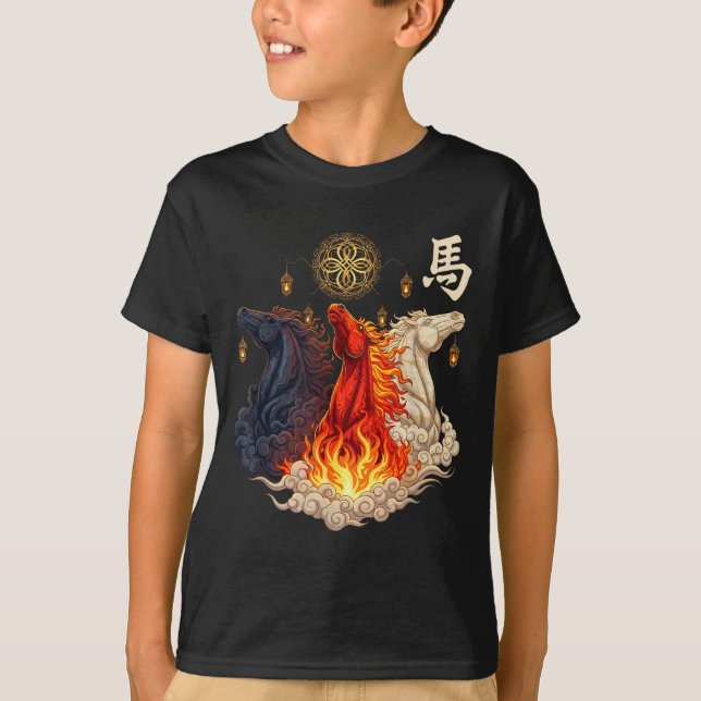 Kinesiskt Hästår T Shirt (Framsida)