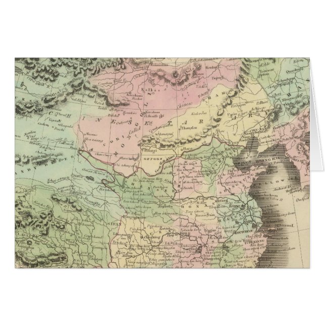 Kinesiskt imperium och Japan Hälsningskort (Framsidan Horizontal)