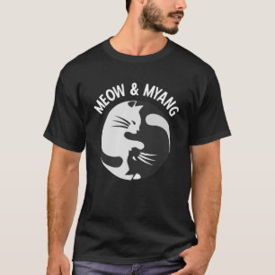 Kinesiskt kattkött och Myang Yin Yang Cat T Shirt
