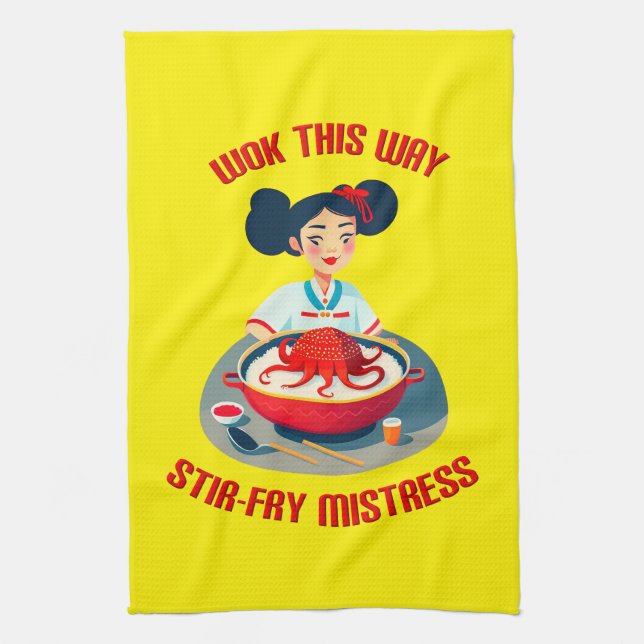 Kinesiskt kokstornskuret kökshandduk (Vertikal)