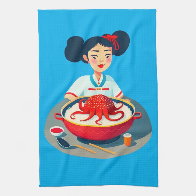 Kinesiskt kokstornskuret kökshandduk (Vertikal)