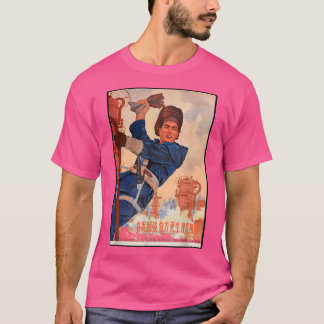 Kinesiskt kommunistiskt verktyg WorkerMandarin Cut T Shirt