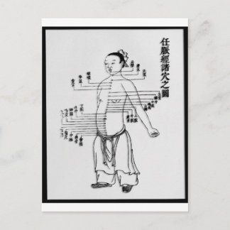 Kinesiskt läkemedelsdiagram vykort