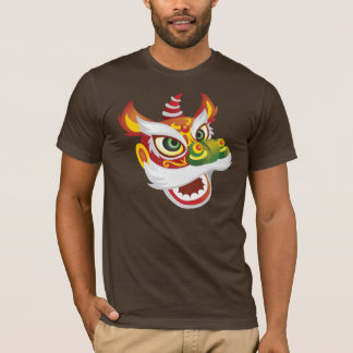 Kinesiskt lejont huvud t-shirt