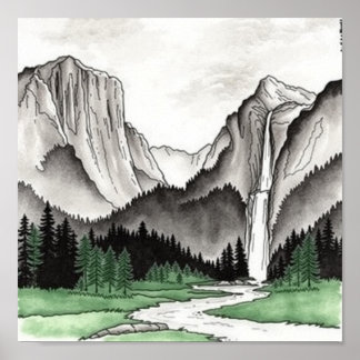 Kinesiskt liggande Teckning Poster