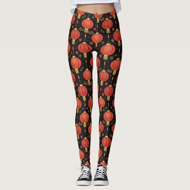 Kinesiskt Lyktfirande (3) Leggings (Framsida)