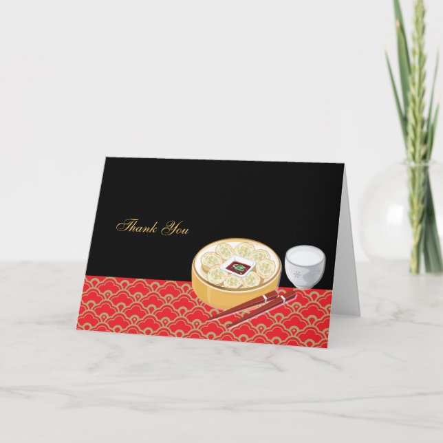 Kinesiskt mattack tack kort (Framsida)