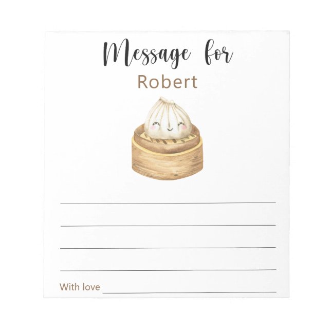 Kinesiskt meddelande om dags-/födelsedagskalender anteckningsblock (Framsida)