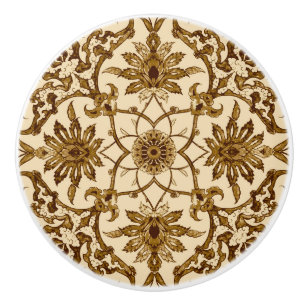 Kinesiskt mönster för art nouveau - brunt och knopp