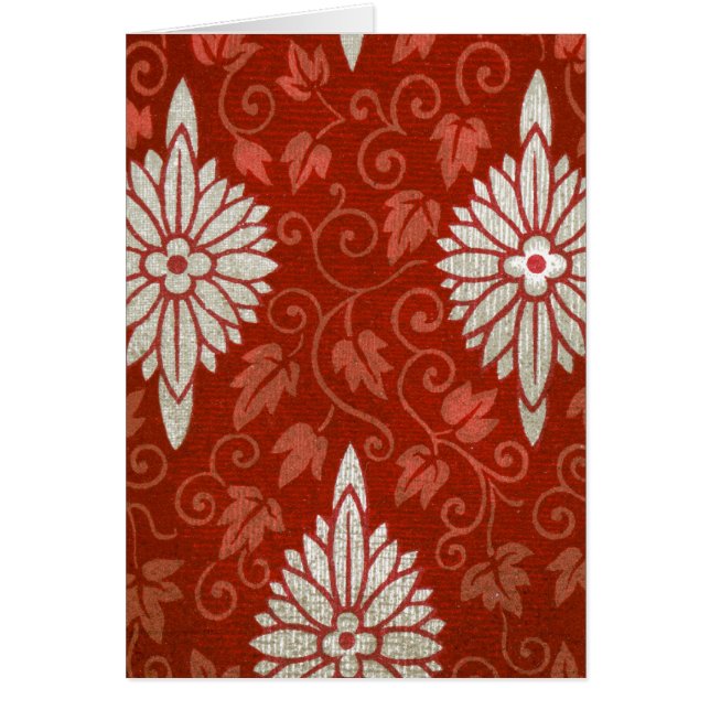 Kinesiskt mönstermurgrönamönster hälsningskort (Framsidan)