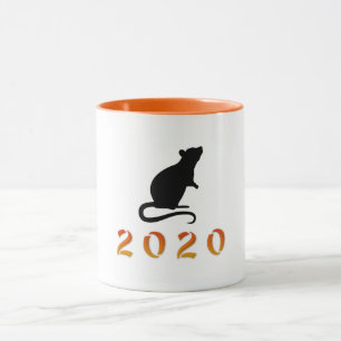 Kinesiskt nyår 2020 Råtta Mugg