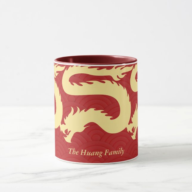 Kinesiskt nyår 2024, året för Röda draken Mugg (Center)