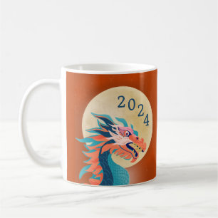 Kinesiskt nyår 2024 Dragens år Kaffemugg
