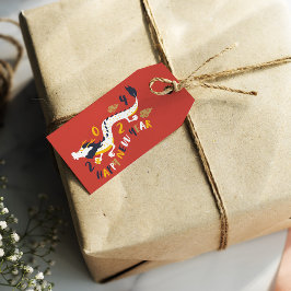 Kinesiskt nyår 2024 Dragons år Presentetikett