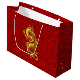Kinesiskt nyår 2024 Guld Dragon Gift Bags