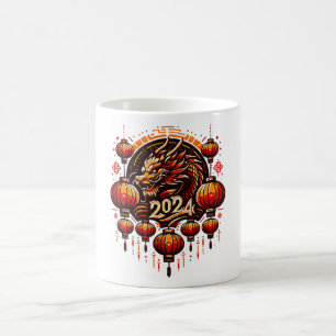 kinesiskt nyår 2024 kaffemugg