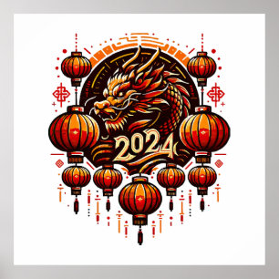 kinesiskt nyår 2024 poster