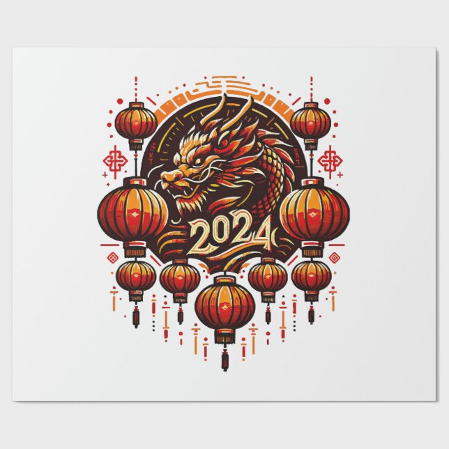 kinesiskt nyår 2024 presentpapper (Platt)