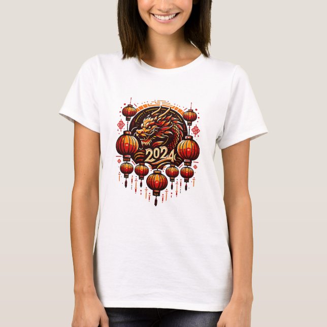 kinesiskt nyår 2024 t shirt (Framsida)