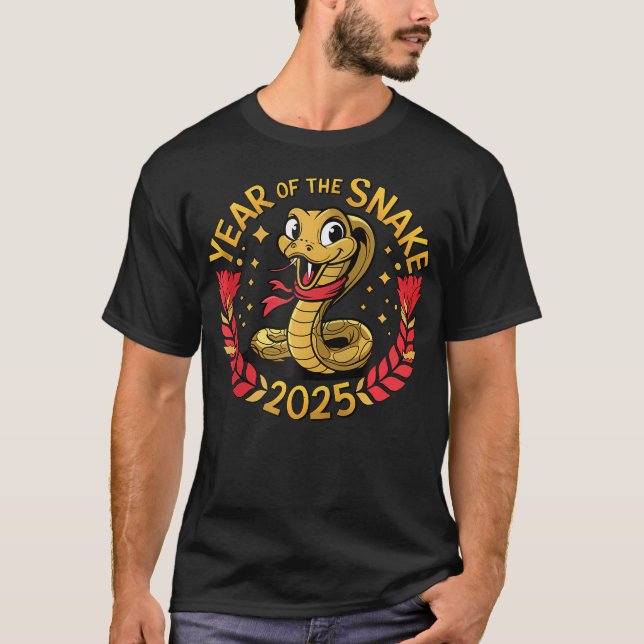 Kinesiskt nyår 2025 år för jordbävningen t shirt (Framsida)