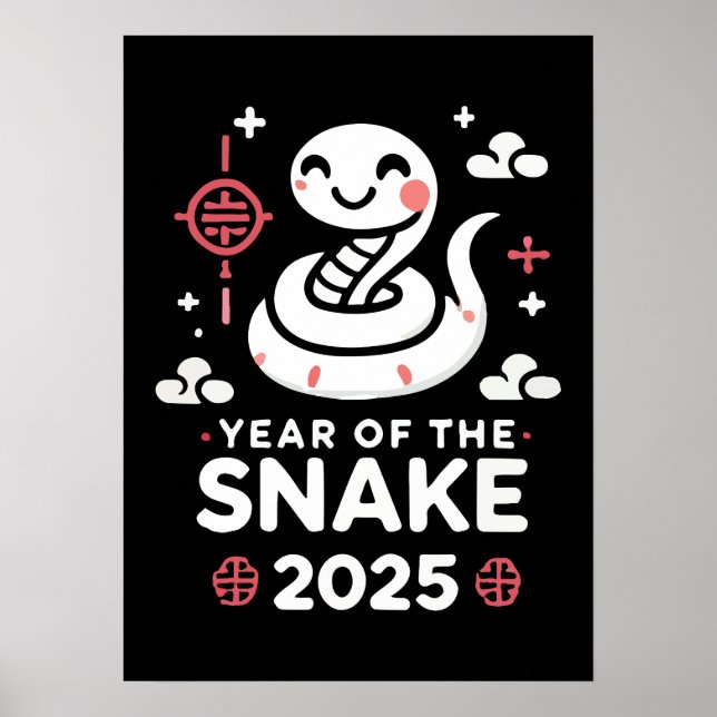 Kinesiskt nyår 2025 Året för orm Poster (Framsidan)