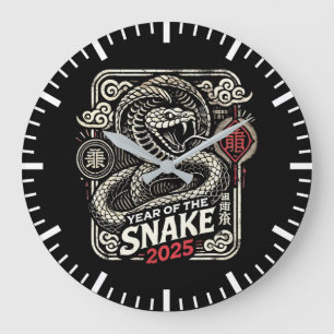 Kinesiskt nyår 2025 Året för orm Stor Klocka