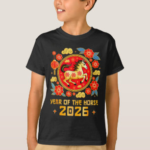 Kinesiskt nyår 2026 år för hästen lyckligt nytt år t shirt