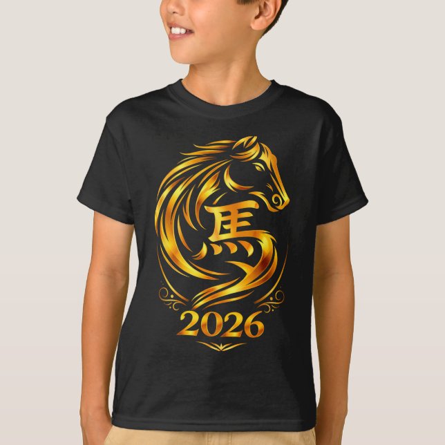 Kinesiskt nyår 2026 eldpåsk  t shirt (Framsida)