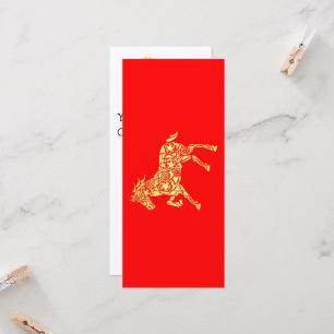 Kinesiskt nyår 2026 Lunar Guld HORSE 中 国 传 统 新 年 r