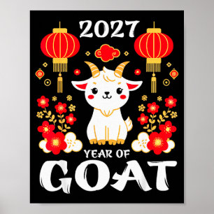Kinesiskt nyår 2027 getens år 2027 nytt år poster
