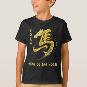 Kinesiskt Nyår År 2026 - Året för Hästen Glad Luna T Shirt