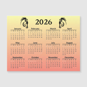 Kinesiskt nyår av häst 2026 kalender