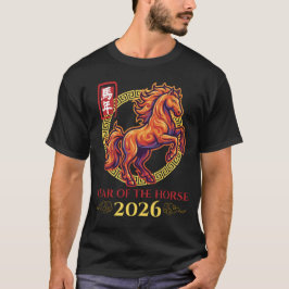 Kinesiskt nyår för Eldhästen 2026 - Asiatisk T Shirt