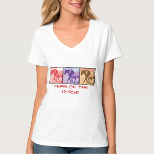 Kinesiskt nyår för hästens år t shirt