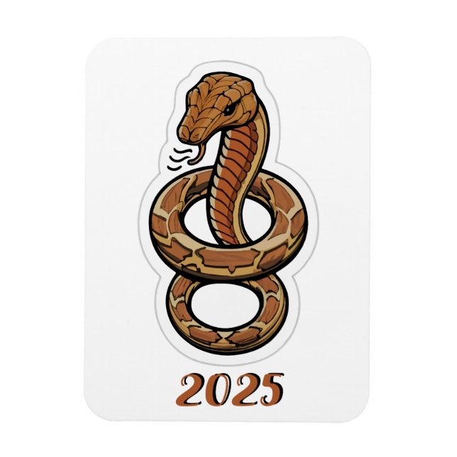 Kinesiskt nyår för ormen 2025 magnet (Vertikal)