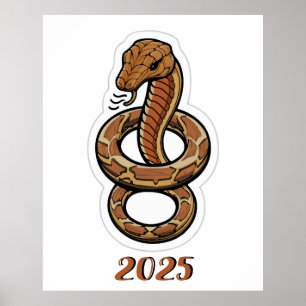 Kinesiskt nyår för ormen 2025 poster