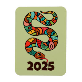 Kinesiskt nyår för träsnäckan 2025 magnet