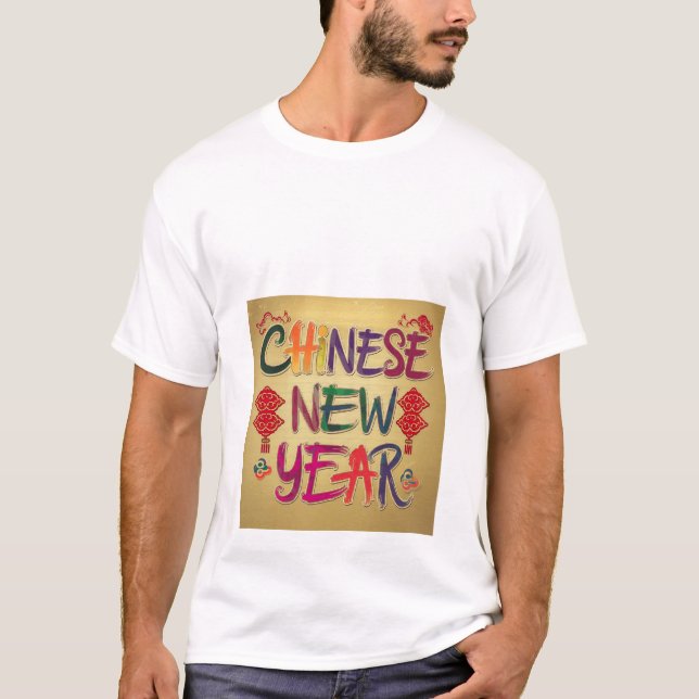 Kinesiskt nyår förändras t shirt (Framsida)