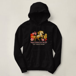 👉 Kinesiskt nyår + Häst + Hoodie + Lycka + Gif T Shirt